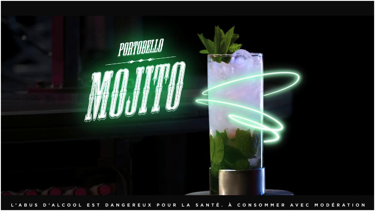 machine à mojito créée pour film publicitaire, avec mécanisme, en plexi